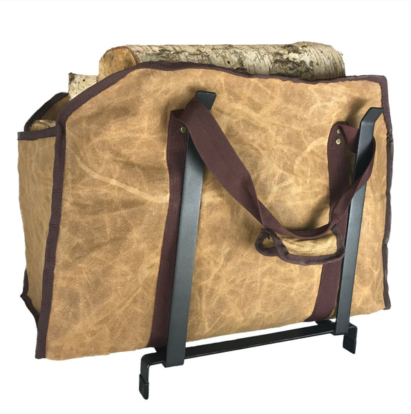 Best Canvas Firewood Log Carrier With Protective Support Stand Rack
